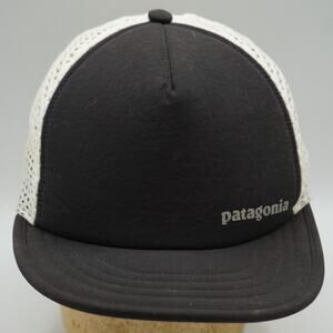 Patagonia Duckbill Cap Mesh 5 Panel Running Hiking Cycling Black White Hat